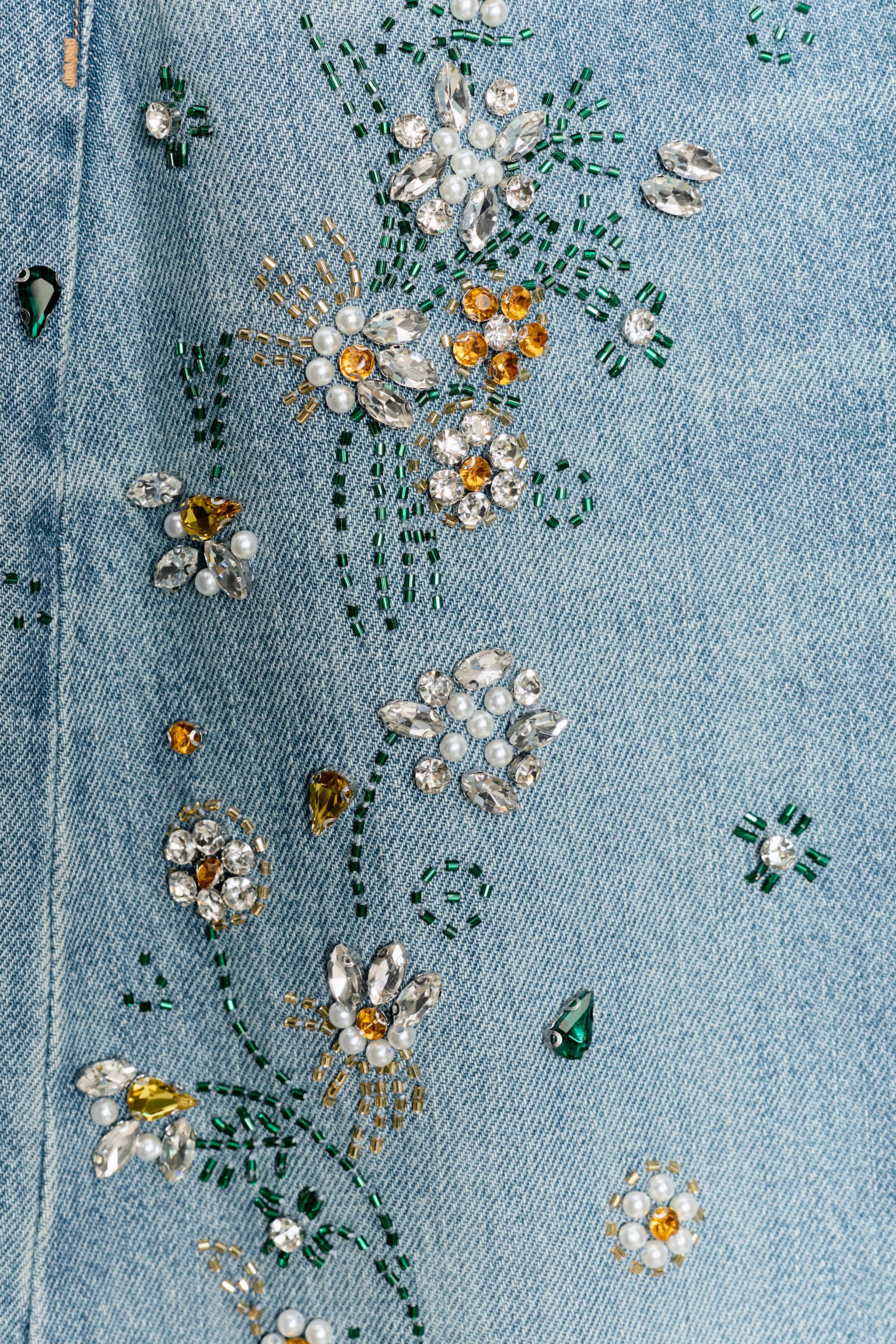 JEAN BARREL DENIM TRF TAILLE HAUTE BRODÉ